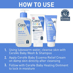 CeraVe Baby Eczema Relief Cream with 1% Colloidal Oatmeal & Vitamin E, 5oz | Baby Eczema Cream with Ceramides Helps Soothe and Calm Itchy Skin, Fragrance-Free, Developed with Pediatric Dermatologist