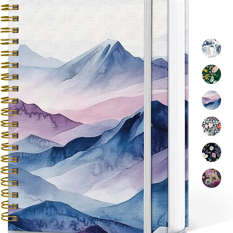 Lined Spiral Notebook Journal for Work, 300 Pages Thick B5 (7.1"x10") College Ruled Journal for Women & Writing, Hardcover Notebook for Note Taking, Perfect for Office Home School Supplies, Purple