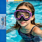 Kids Swim Goggles Snorkel Mask, Latest 3-Window Lens Wide Vision, Crystal Clear, Swimming Goggles Soft Nose Cover