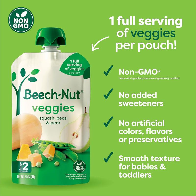 Beech-Nut Baby Food Pouch Variety Pack, Farmer's Favorites, 18 Pouches