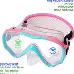 Swim Goggles Kids 6-14, Diving Mask No Tangle Strap，Water Goggles Nose Cover for JR / Youth