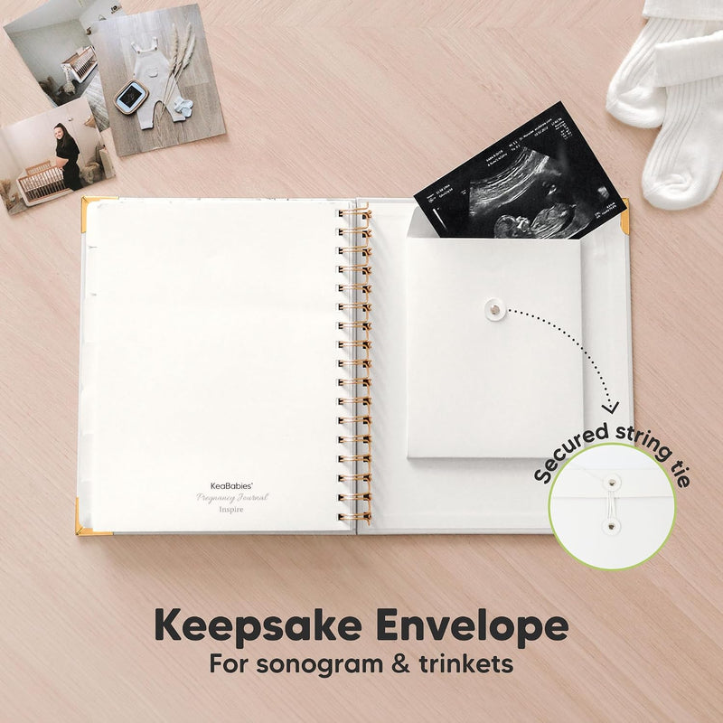 Pregnancy Journal for First Time Moms Gifts - 90 Pages Hardcover (Alpine) | Pregnancy Memory Book, Beautiful & Cute Baby Book Keepsake, Ultrasound Baby Scrapbook, Mom To Be Gift