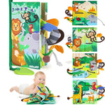 BBWOO Soft Baby Book Toy, Tummy Time Toy for Infant 0-6 Months, Touch and Feel Sensory Crinkle Book