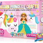 Craftikit® 20 Award-Winning Princess & Unicorn Crafts for Kids Ages 3-10 Years, All-Inclusive Toddler Arts and Craft Kits for Kids, Fun Toddler Craft Box for Girls in Preschool