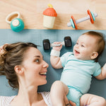 iPlay, iLearn 4PCS Baby Gym Rattle Toys, Newborn Shower Gifts 3-6-9 Months | Infant Sensory Teething Rattles, Babies Weight Set w/Dumbbell, Toddler Carseat Toy, First Birthday Gifts 4 5 7 8 10 12 Month
