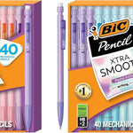 BIC Xtra Smooth Mechanical Pencil with 0.7 mm Medium Point ,Refillable and Retractable, School Supplies for Students and Teachers, 40-Count Pack