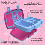 Bentgo Kids Prints Leak-Proof, 5-Compartment Bento-Style Kids Lunch Box - Ideal Portion Sizes for Ages 3-7, Durable, Drop-Proof, Dishwasher Safe, & PFAS & BPA-Free Materials (Rainbows & Butterflies)