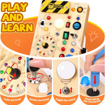 Grarain Busy Board: Montessori Educational Toy for 1-3 Year Olds, Sensory Learning Activity for Autism