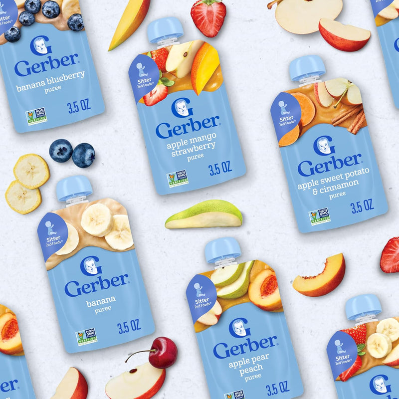 Gerber Toddler Fruit and Veggie Favorites Pouches, 3.5 Oz, 9 Pack