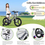 High-quality 16-18 inch steel frame kids bike with training wheels and adjustable seat for growing kids