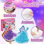 8PCS Poke Art Kits - Magical Princesses, Mess-Free Fabric Creative Art, DIY Arts and Crafts Toys for Kids Ages 3-12, Birthday Gifts & Party Favors for Girls & Boys 4, 5, 6, 7, 8, 9 Years Old