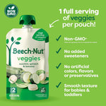 Beech-Nut Stage 2 Baby Food Pouch Variety Pack, Veggie Purees, 18 Pouches | Real Fruit & Veggies Baby Food Pouches, 1 Full Serving of Veggies Per Pouch, No Added Sweeteners, No Artificial Preservatives