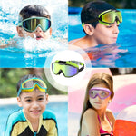 NSSIW Swim Goggles Swimming Kids-Goggles: Anti Fog No Leak with Nose Clip Earplugs for Girls Boys Youth 6-14 3 Pack