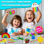MHMYDIS First Craft Kit for Kids - 12 in 1 No Mess Creative Arts and Crafts kit for Kids Ages 4-8 - Toddler Crafts Kit Supplies - Gifts for Girls and Boys 3 4 5 6 7 8 Year Old (Rainbow)