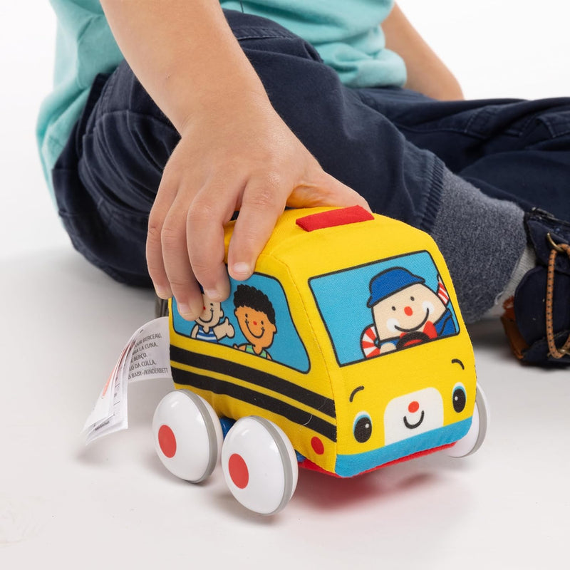 Melissa & Doug K's Kids 4-Piece Soft Toy Car and Truck Set with Removable Wheels for Learning and Development for Babies and Toddlers