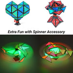 tosy 1 billion shape magnetic pyramid stone, 12 pieces, 243 magnets, holographic design, puzzle and STEM toy