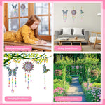 Crafts for Kids Ages 8-12, Birthday Gifts Presents Girls Diamond Art Kits | 6 7 8 9 10 Year Old Girls Gifts, Diamond Painting for Girl Toys Age 5-11 Wind Chimes Crystal Window Suncatcher for Home Decor