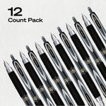 uniball™ 207 Gel Pens, Black Ink, 0.5mm Micro Point, Retractable, 12 Count, Smooth Writing, Fraud-Resistant, uni Super Ink™