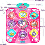 Dance Mat with LED Lights, Adjustable Volume, 5 Game Modes, Portable Music Dance Mat for Kids and Adults