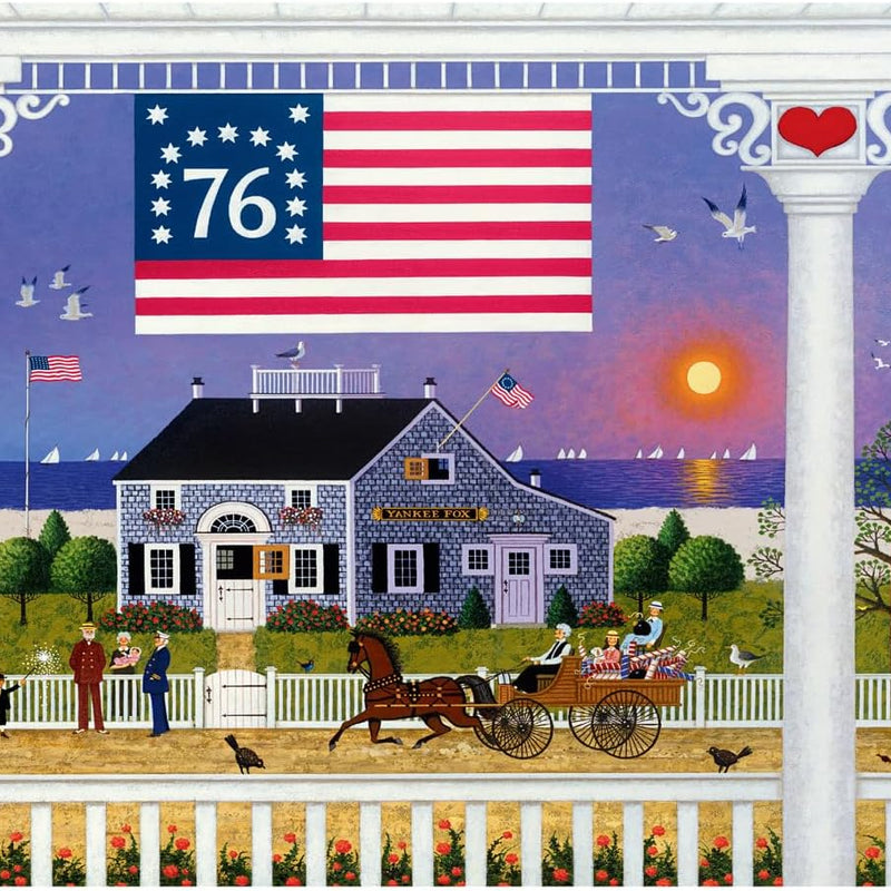 Buffalo Games Charles Wysocki Nantucket Jigsaw Puzzle - 500 Piece, 21.25 x 15 in - Reference Poster - Jigsaw Puzzles for Adults - Patriotic Art
