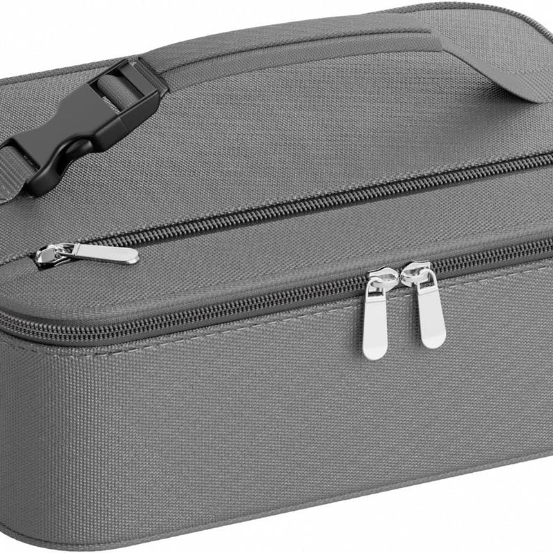 Small Lunch Box Insulated Lunch Bag for Women Men, Bento Kids Lunch Box, Compact Portable Thermal Meal Cooler Bags with Buckle Handle for Work & School, Black 5L