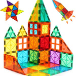 FNJO Magnetic Tiles 110PCS Magnet Building Set for Kids