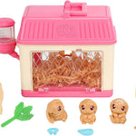 Little Live Pets Bunny Mini Interactive Live Pet Toy Set for Girls Ages 3+, 20+ Sounds, 3 Surprise Babies