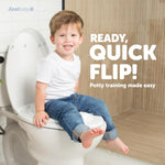 Jool Baby Quick Flip Toilet Seat with Built-in Potty & Splash Guard for Toddler Training, Slow Close (Elongated)