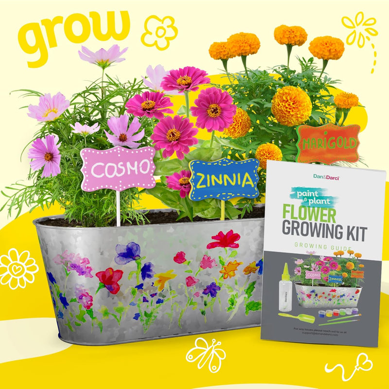 Dan&Darci Paint & Plant Flower Growing Kit for Kids - Perfect for Ages 5-12, a Fun and Educational Gift
