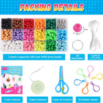 Beads for Crafts, Pony Beads Keychain Making Kit, Bead Pets for Kids Girls | Funtopia Bracelet Making kit Beaded Animal Set Birthday Party DIY Art Crafts for Girls Boys Beginners(1500 Bead, 30 Designs)