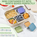 SANEXC 6 Oz Stainless Steel Snack Containers for Kids - 6 Pack Metal Food Containers with Lids Silicone Easy Open 100% Leak Proof BPA Free Reusable Baby Lunch Box for Daycare Travel and Office