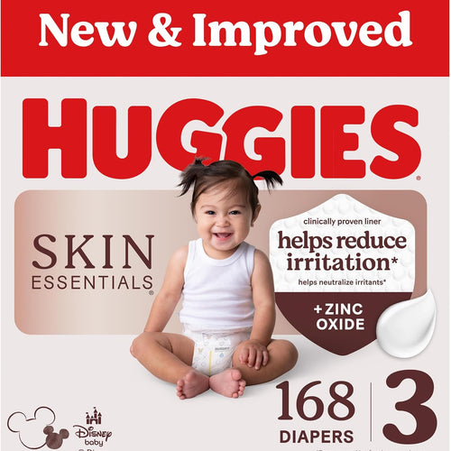 Huggies Skin Essentials Diapers Size 3, 168 Count (3 Packs of 56)