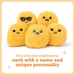 Emotional Support Chicken Nuggets by Relatable, Cuddly Stuffed Animals and Toys, Squishy Toys and Plushies, Great Gift Ideas for Loved Ones of All Ages, Includes 5 Plushies with Carrying Basket