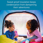 CamelBak Eddy+ Kids Insulated Stainless Steel Water Bottle with Bite Valve Straw, Leak‑Resistant Design for Everyday Hydration, 12oz, Biking Dogs