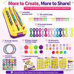DDAI Arts and Crafts for Kids Age 8-12 Friendship Bracelet Making Kit for Girls - Best Birthday Gifts Ideas for Girl 7 9 10 11 Year Old - Popular Bracelets String Maker Toys Set