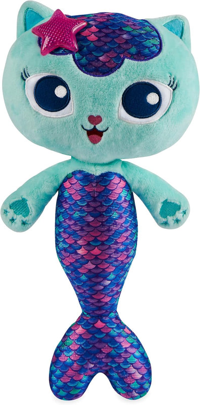 Gabby's Dollhouse Celebrations, Sprinkle Party Cakey Cat Plush, 10-Inch Interactive Stuffed Animal with Sounds, Kids Toys for Girls & Boys Ages 3+
