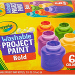 Crayola washable kids paint 6ct, school supplies for toddlers, ages 3+