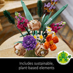 LEGO Artificial Flower Bouquet Building Set, Ages 18+, Small Fake Flowers for Home Decoration, Gift for Birthdays, 10280