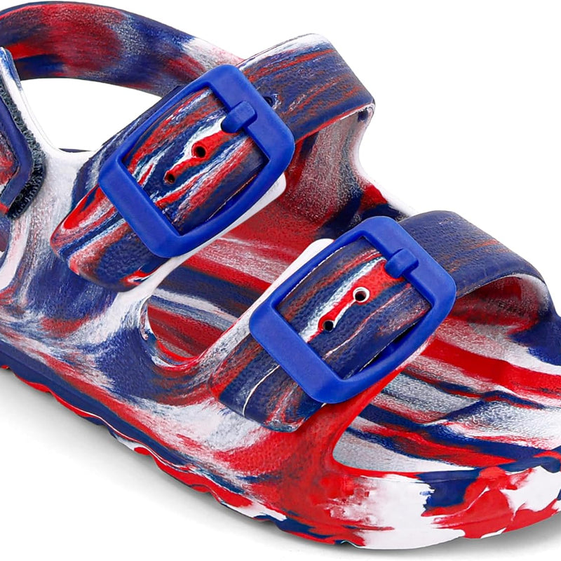ChayChax Toddler Boys Girls Double Buckle Sandals Children's Adjustable Back Strap Water Sandal