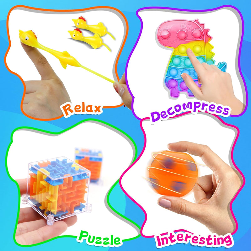 1000 Piece Fidget Toy Party Favor Pack: Sensory Toys for Kids' Birthdays, Carnivals, and Classrooms