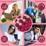 Silicone Magnetic Balls, Fidget Toys for Adults & Teens, 6PCS Stress Balls Sensory Toy, Quiet Magnet Desk Fidgets with Textured, ADHD Anxiety Relief Items, Fun Stocking Suffers Gifts (Red)