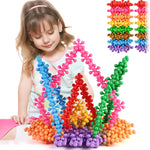 TOMYOU 200 Pieces Building Blocks Kids STEM Toys Educational Discs Sets Interlocking Solid Plastic for Preschool Boys and Girls Aged 3+, Safe Material Creativity