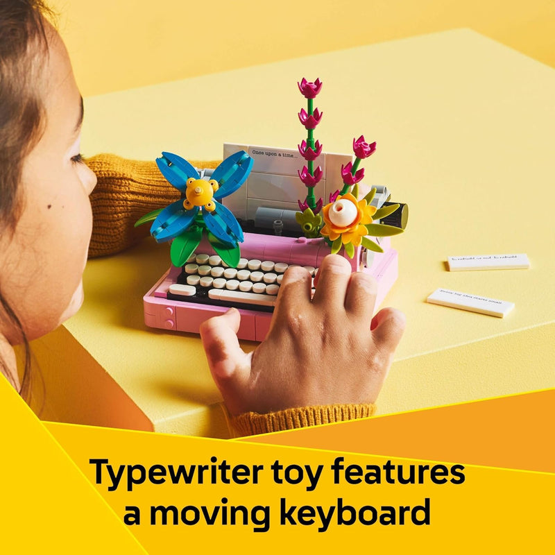LEGO Creator 3 in 1 Typewriter with Flowers - Building Toy with 3 Building Options