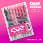 Pilot G2 Premium Gel Roller Pens, G2 Boost Pink Pens Pack, The Colors of Optimism, 8 Pack Pouch, Fine Point 0.7 mm, Assorted