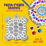 Stepping Stones Painting Kit for Kids - 5 Paint Your Own Garden Stones | 5 Stepping Stones with Paints and Brushes, Crafts for Kids Ages 6-8 - Birthday Gifts for Girls & Boys Ages 6 7 8 9 10 Years