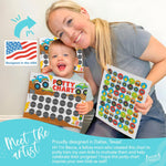 Hadley Designs Potty Training Chart for Toddlers Boys -10 Sticker Potty Chart for Toddlers Boys, 8.5x11" Potty Training Sticker Charts for Toilet Success, Monster Truck Toddler Reward Chart for Kids