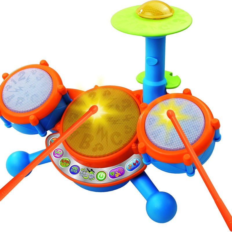 VTech KidiBeats Kids Drum Set - Musical Toy with Lights, Sounds & Learning for Toddlers 2-5 Years