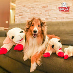 Multipet Lamb Chop Dog Plush Toy - Squeaky Toy for All Dogs - Extra Soft Plush - Stuffed Animal for Cuddling & Playing - Jumbo (24", Cream)