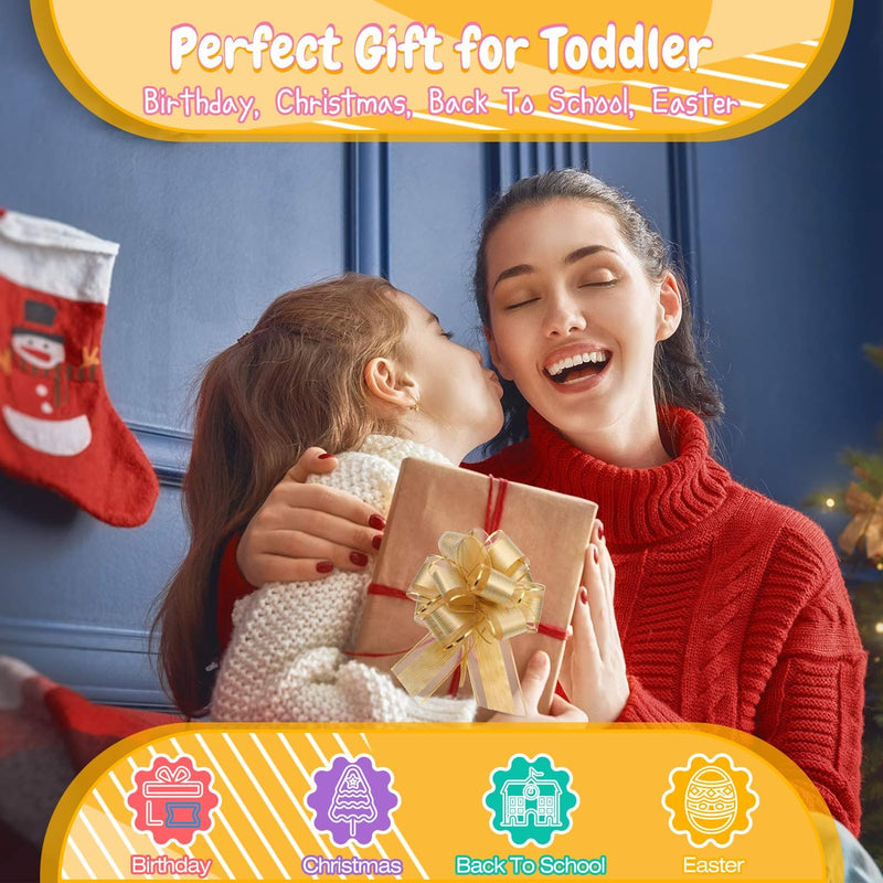 Busy Board for Toddlers with LED Light Switches, 13 Unique Switches, 24 LED Lights, Montessori Toy for 1-3 Years Old