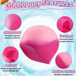 Kids Swim Cap 2 Pack,Silicone Swim Cap for Kids Ages 3-15 | Durable Waterproof Swimming Caps for Girls Boys Toddler,Comfortable Fit for Long Hair Short Hair,for Swimming Lessons Pool